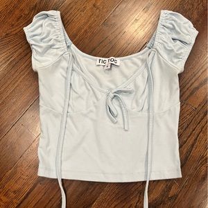 TicToc Blue Cropped Shirt